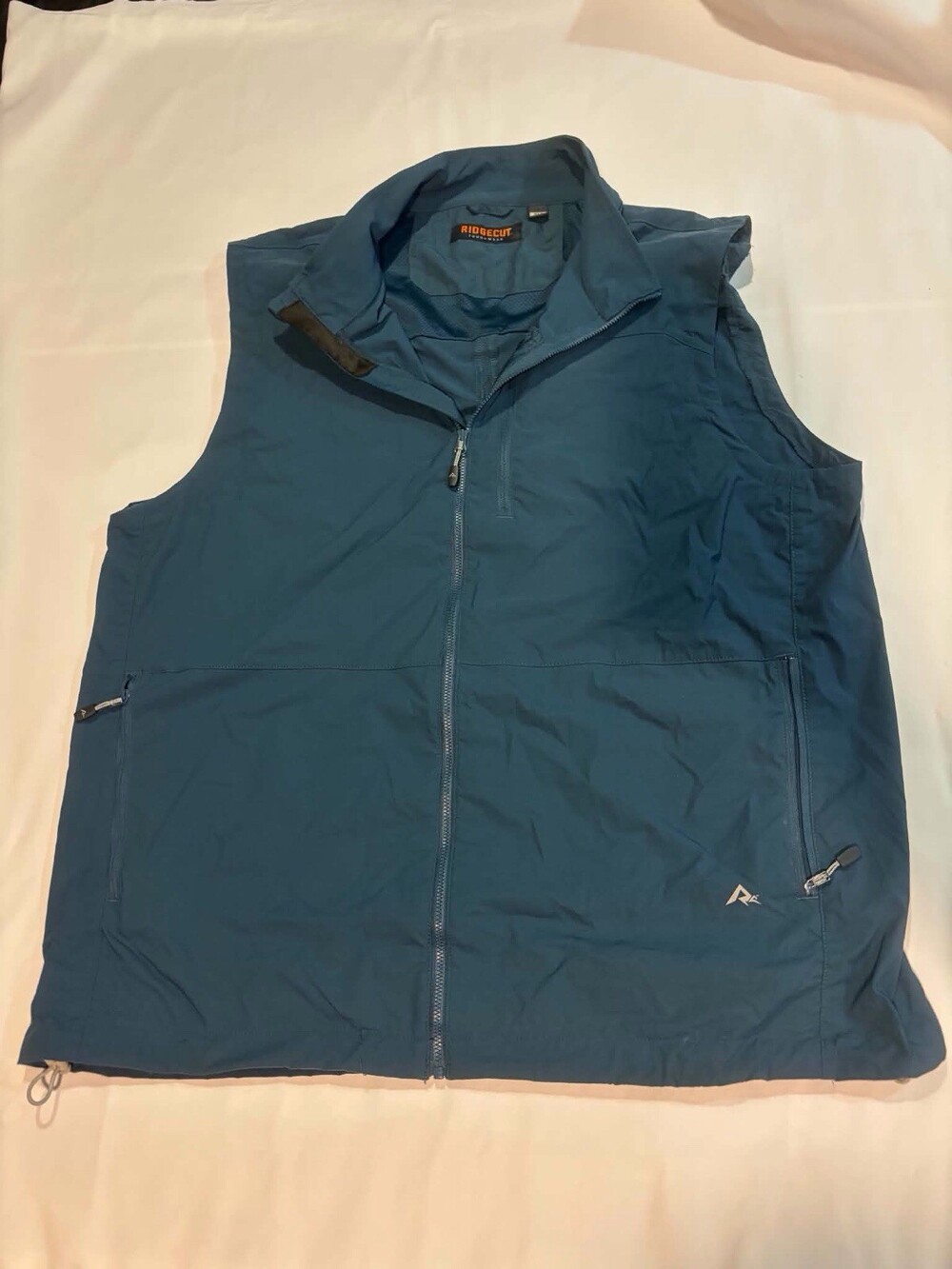 Ridgecut Tough Wear Men's XLT Blue Lightweight Full Zip Work Utility Vest Tall